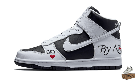 Nike SB Dunk High Supreme By Any Means noir/blanc