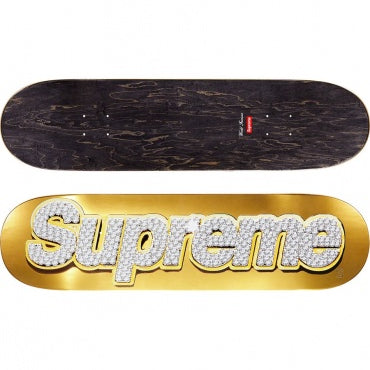 Supreme Skateboard-Deck Bling Box Logo (Gold)