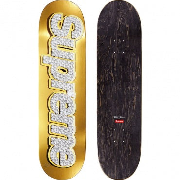 Supreme Skateboard-Deck Bling Box Logo (Gold)